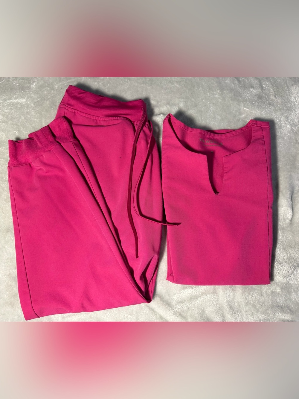 Bright Fuchsia Two-Piece Scrub Set